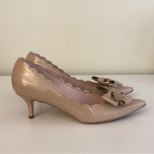 Kate Spade patent leather bow heels